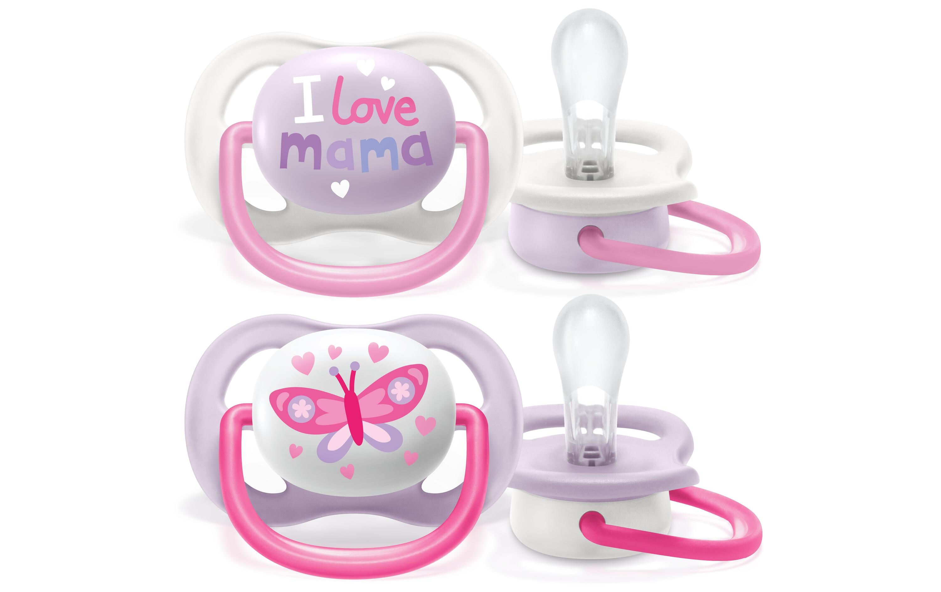 Nuggi Ultra Air Happy Mama & Butterfly 0-6 Mt.Leichter und atmungsaktiver Schnuller