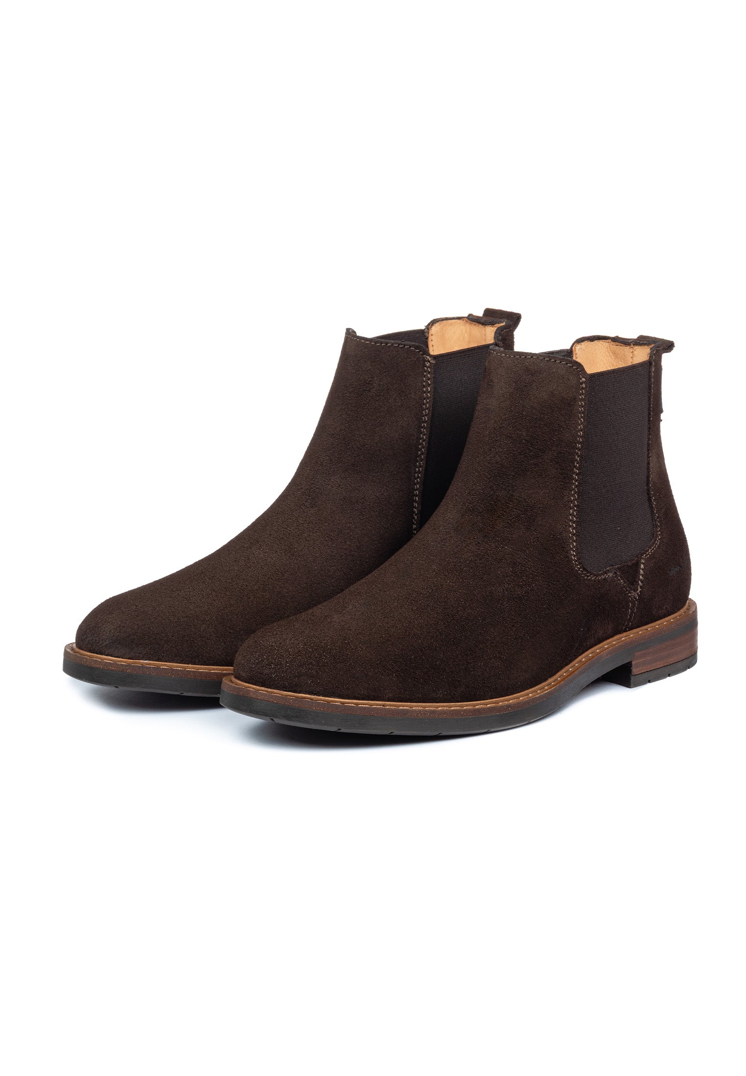 Donker bruin suède Boston chelsea boot