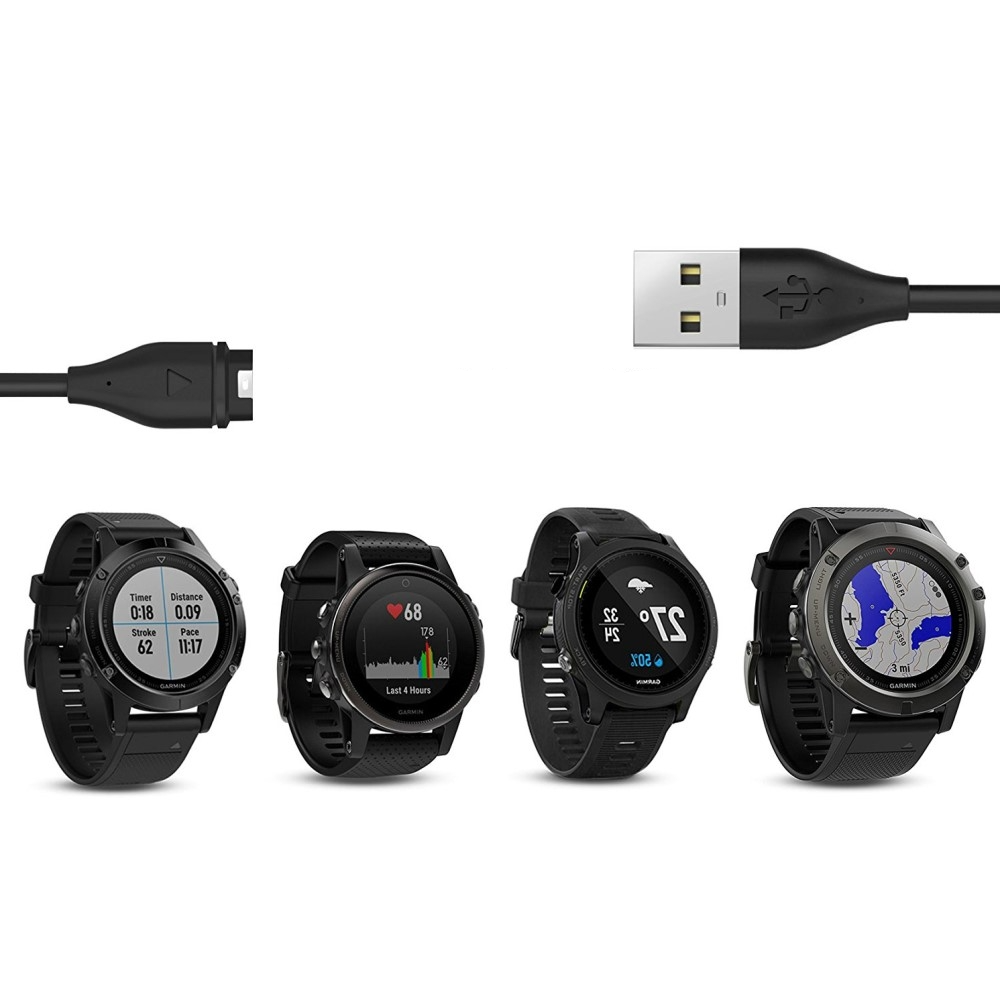 (1m) Garmin Tactix USB A Fast Charging Ladekabel - Schwarz