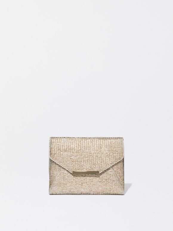 Bolsa com efeito palha - Dourada