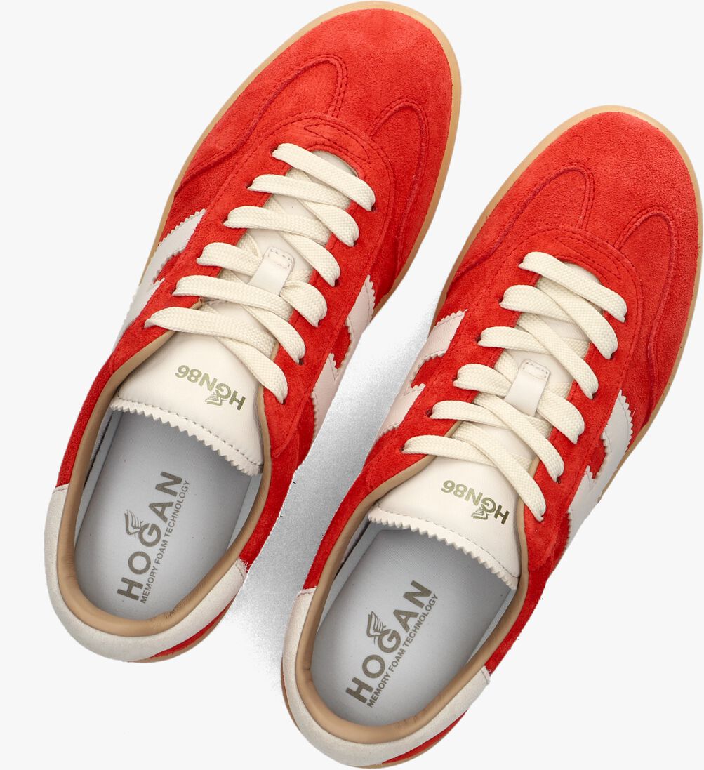 rode hogan lage sneakers cool allacciato