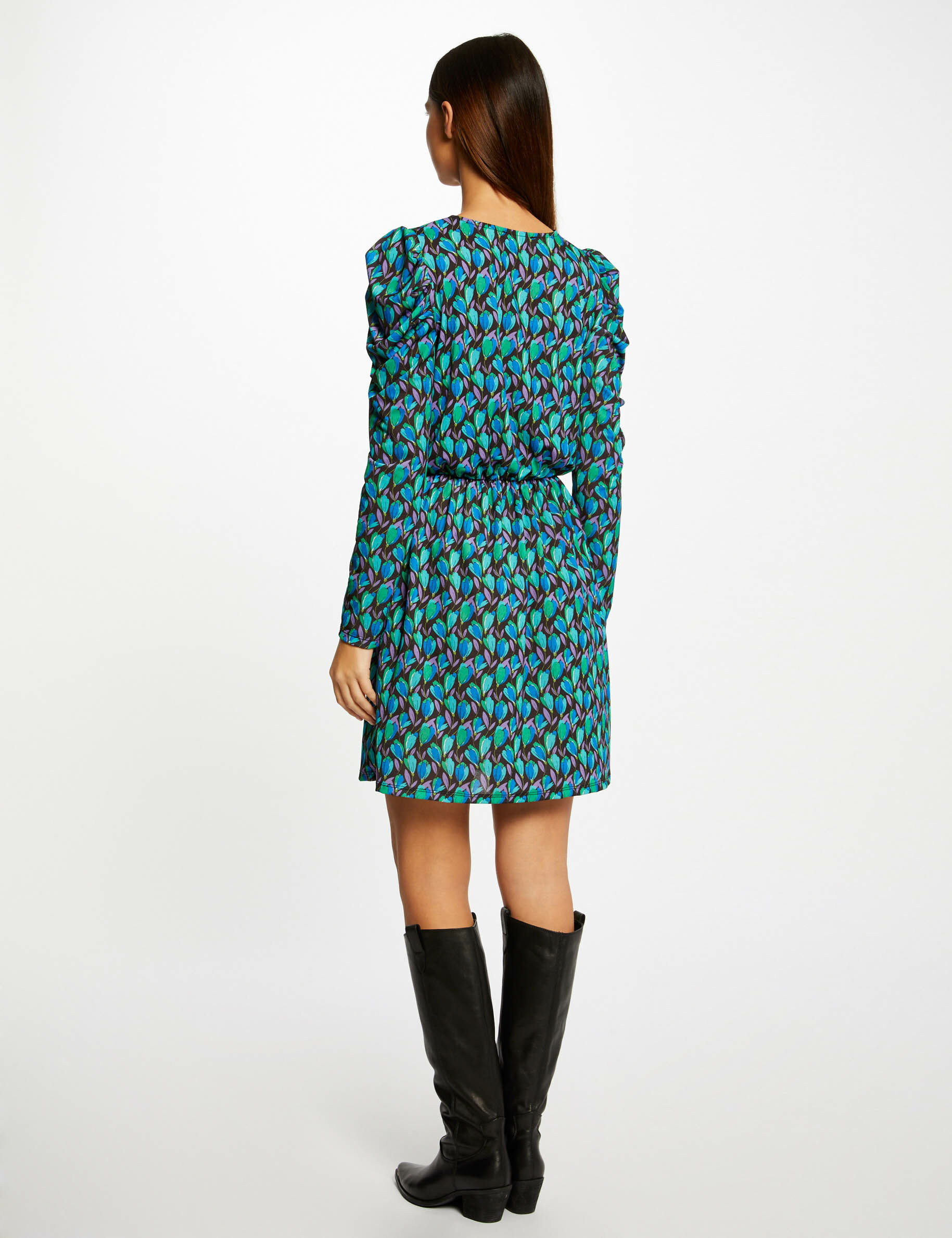 Robe droite imprimé floral multico femme - multico