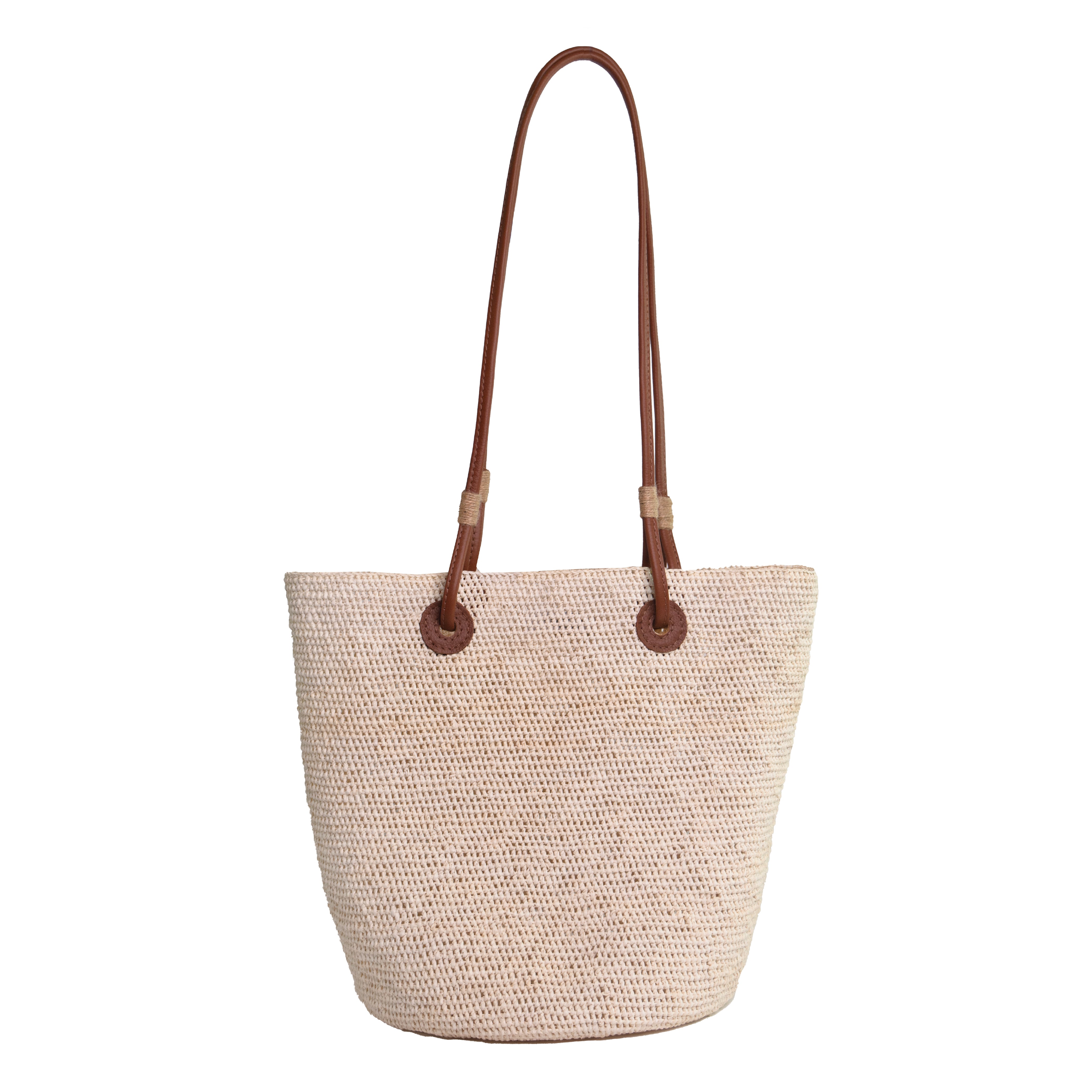 Sac en paille tressée « El Viajero » de taille moyenne