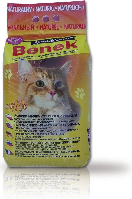 Super Benek - Natural - Kattenbakvulling - Antibacterieel - Bentoniet - Korrelgrootte 2-5 mm