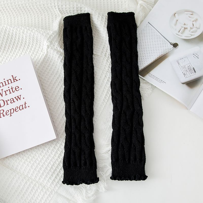 Cottonet - Gebreide beenwarmers met ruches