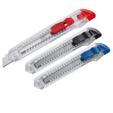 Macma Teppichmesser, 3 Stück je 1x transparent rot, blau und schwarz