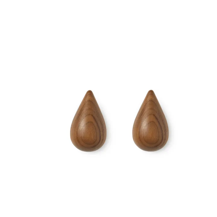 Normann Copenhagen Patère Dropit - Set de 2 | Noyer