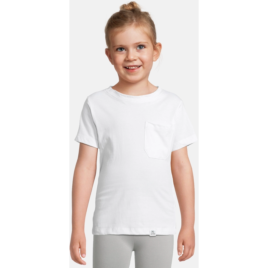 New Life T-Shirt TEE - CREW NECK PATCH POCKET White