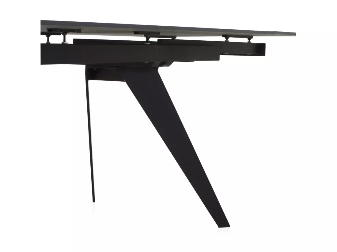 Table à rallonge en céramique noire 180/260x95