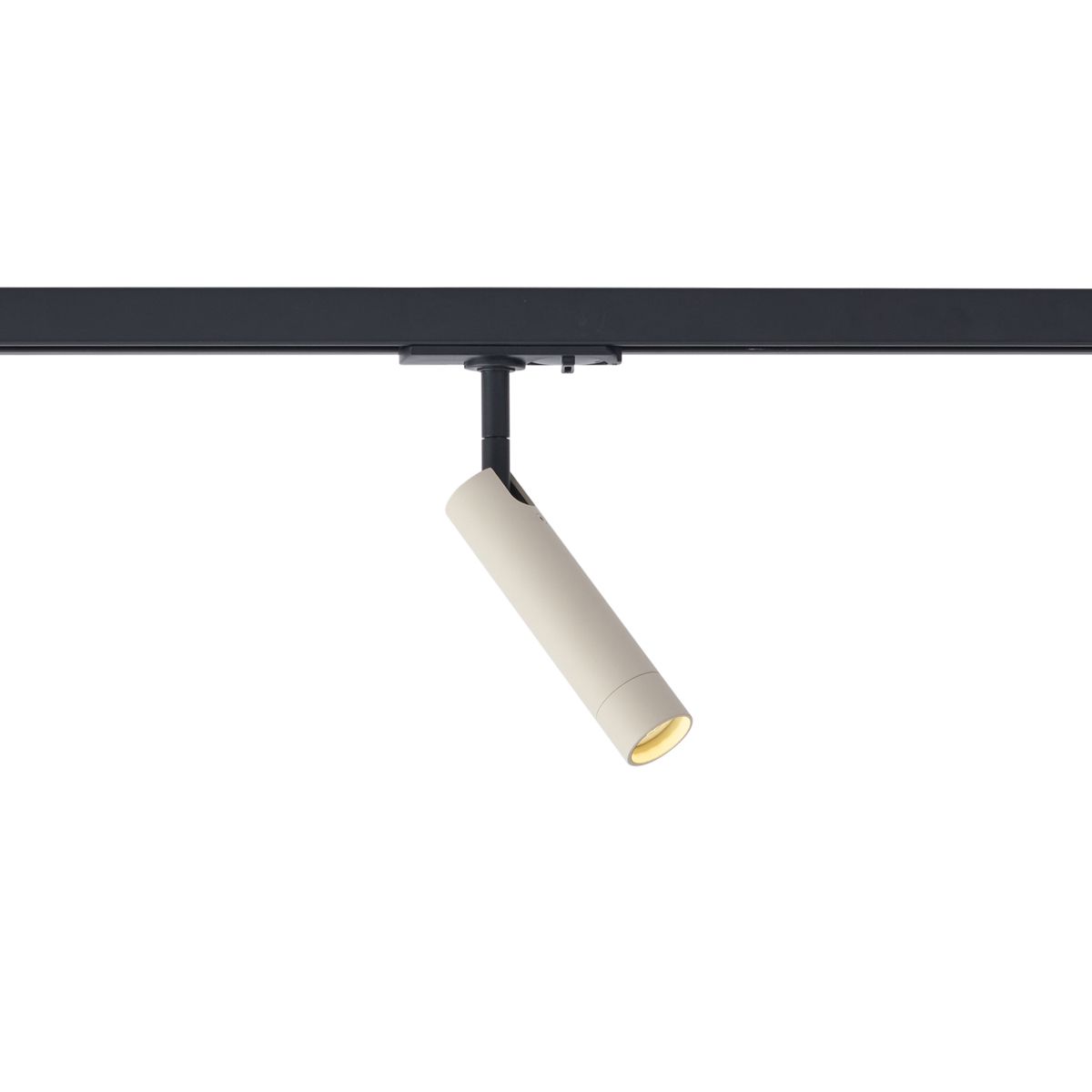 Moderne spot beige met zwart voor railsysteem 1-fase - Iconic Ivy