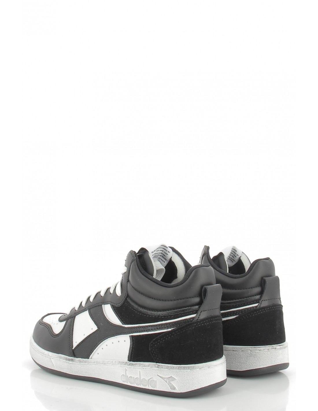 diadora sneakers montantes femme magic demi meta noir/blanc