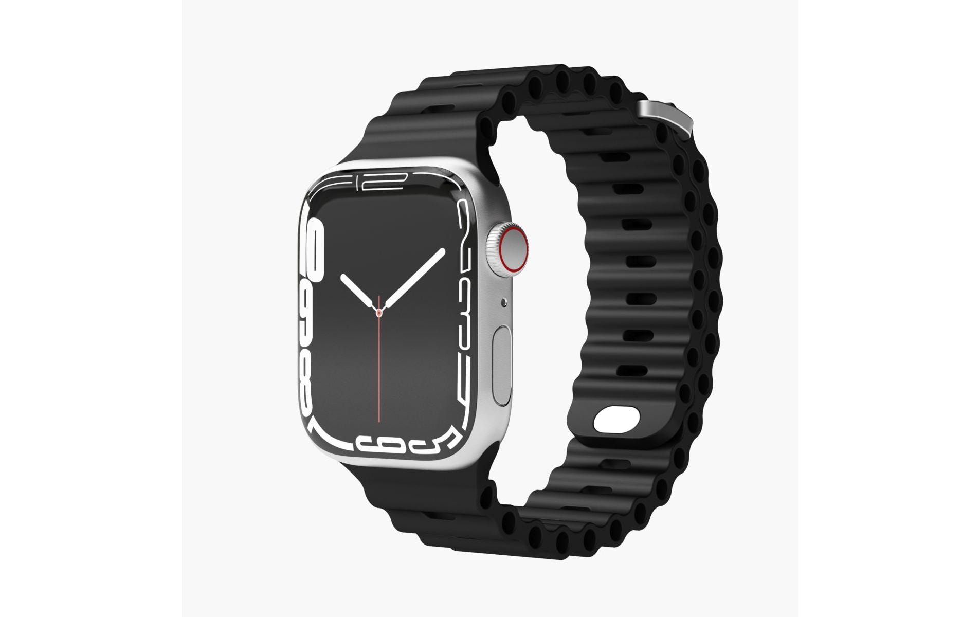 Wave Band Apple Watch 42/44/45/49 mm BlackArmband für Apple Watch 42/44/45/49 mm