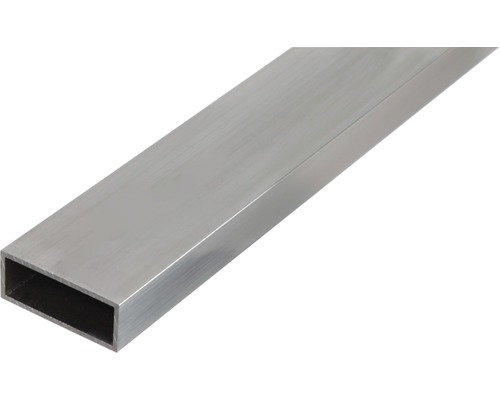 Rechthoekige aluminium buis, natuurlijke afwerking, 50x20x2 mm, 2,6 m