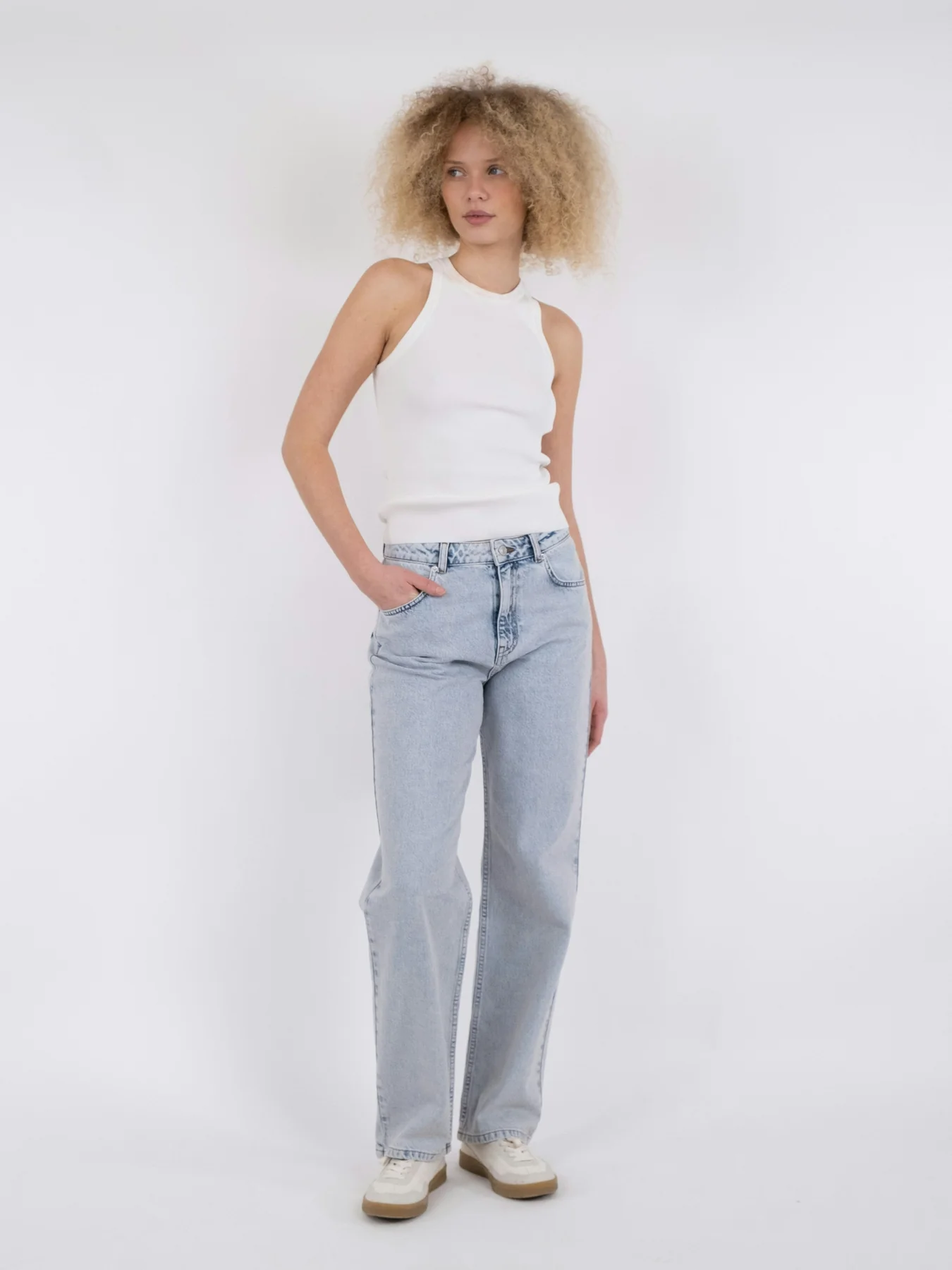 Neo Noir Simona D Pants smoke blue