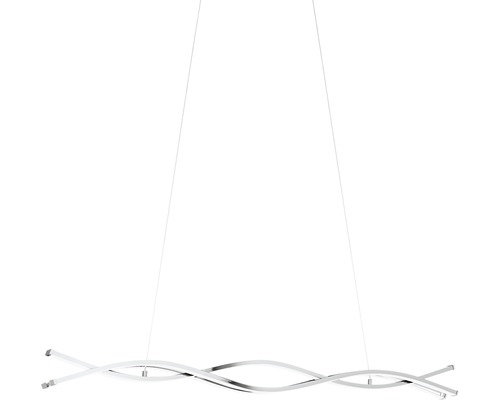 LED hanglamp 13W 1800 lm 3000K HxL 120x100 cm chroom/wit