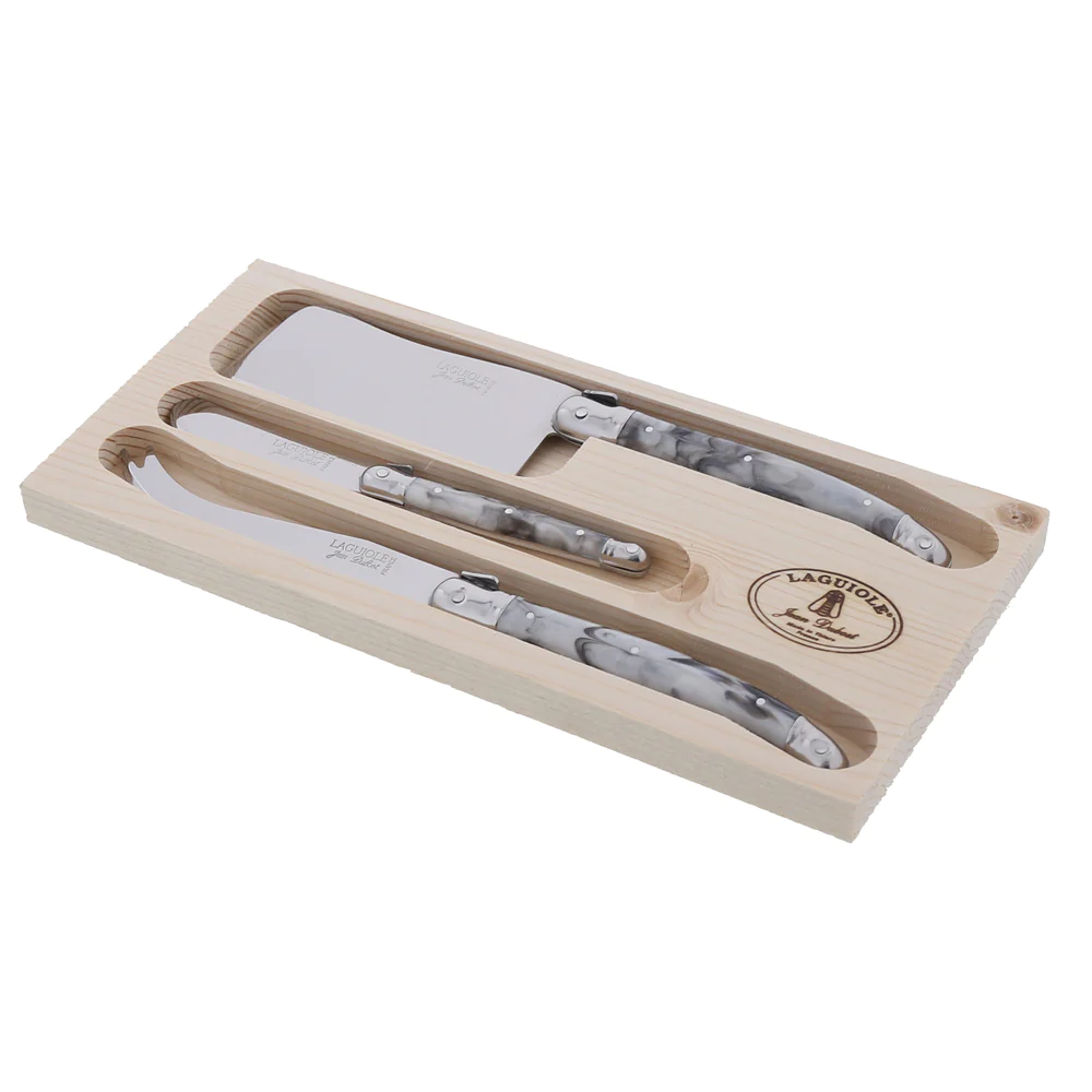 Set de 3 pièces fromage Laguiole décor marbre Jean Dubost