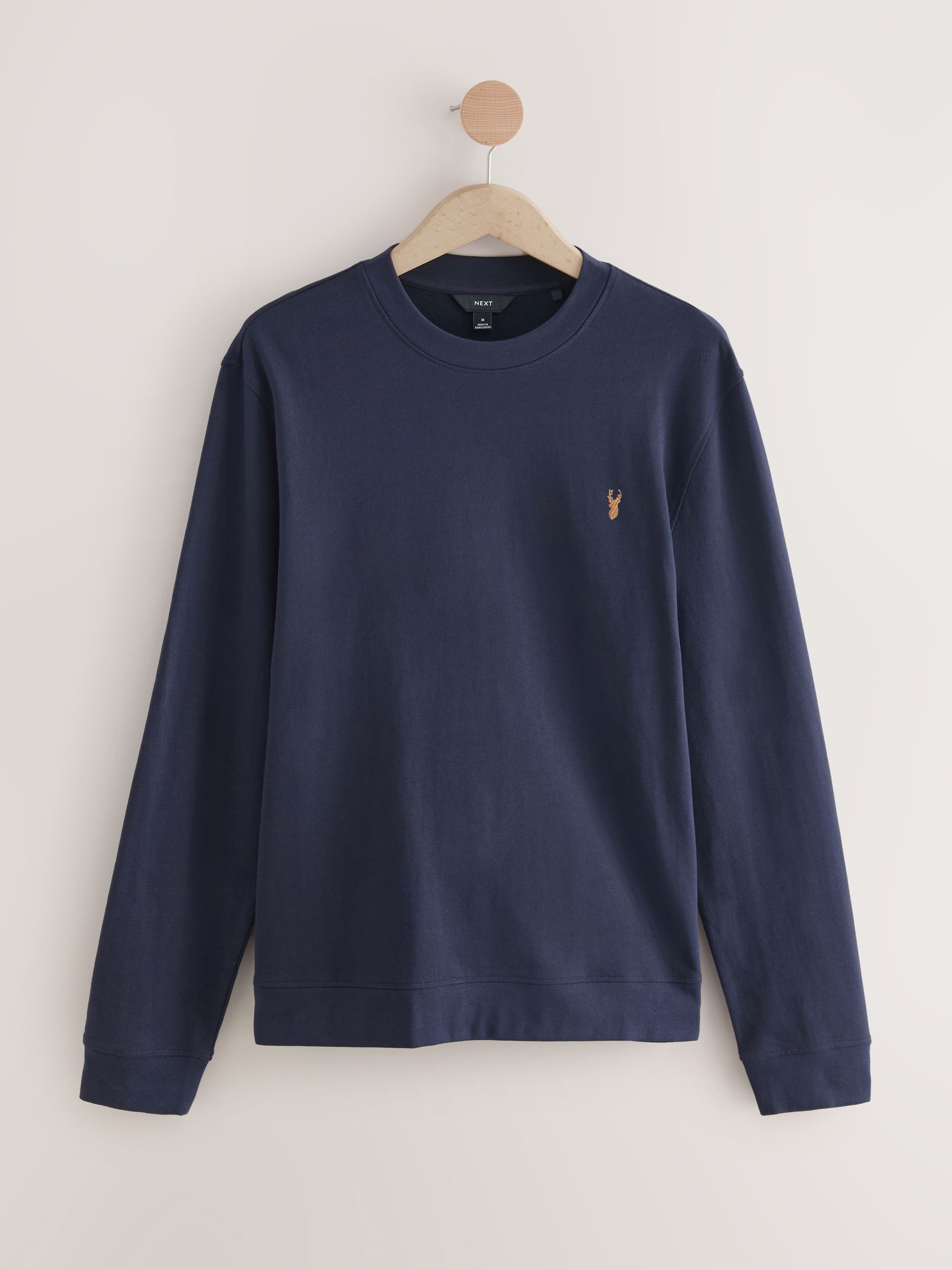 Donkerblauw - Dun sweatshirt met ronde hals