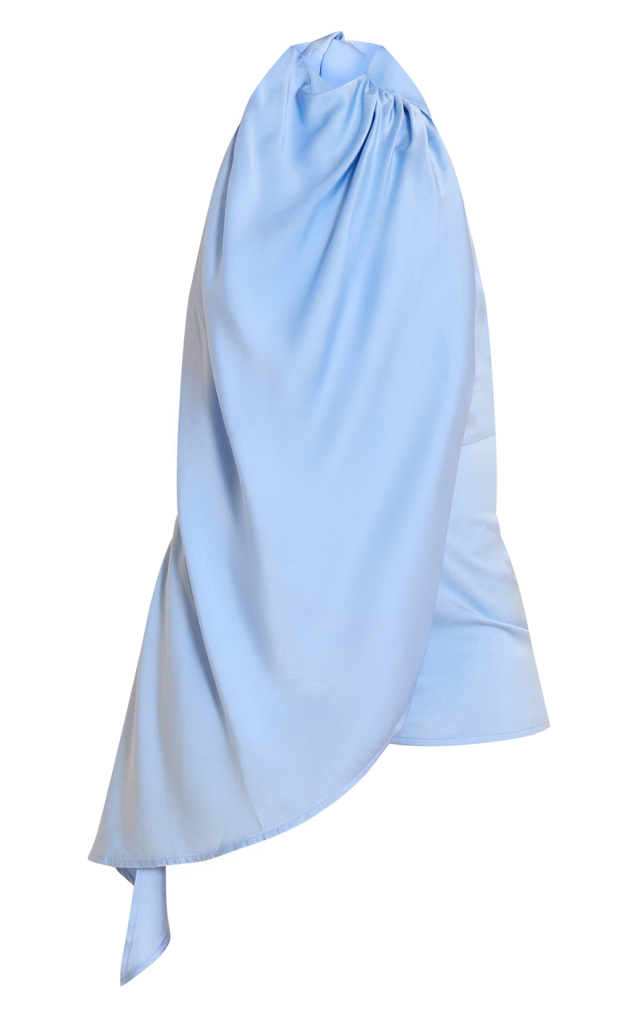 Bleu Combinaison Courte Dos Nu En Satin