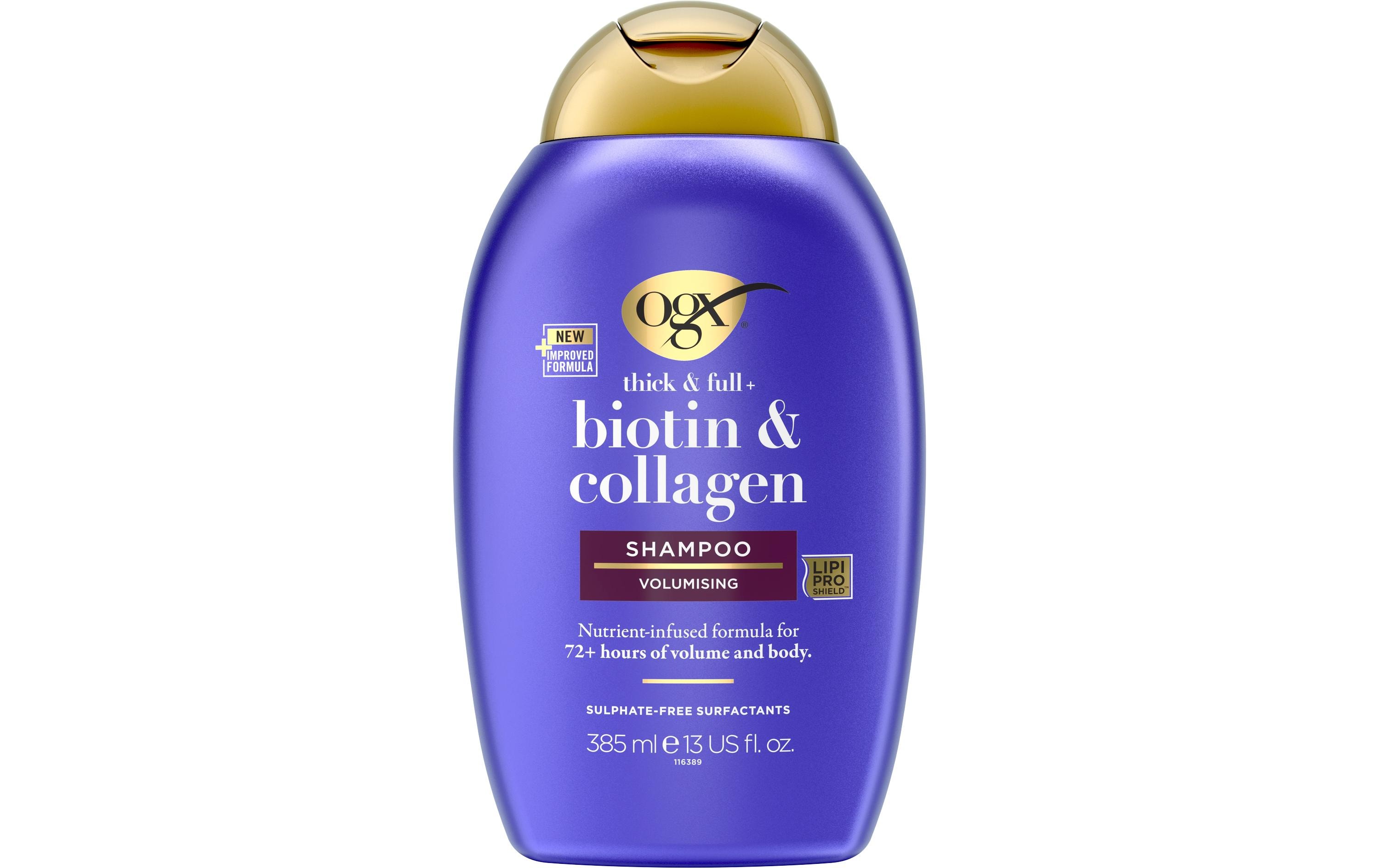 Shampoo Biotin and Collagen 385 mlReichhaltiges Haarshampoo für feines und dünnes Haar