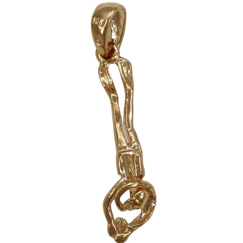 Pendentif plongeur - Plaqué or