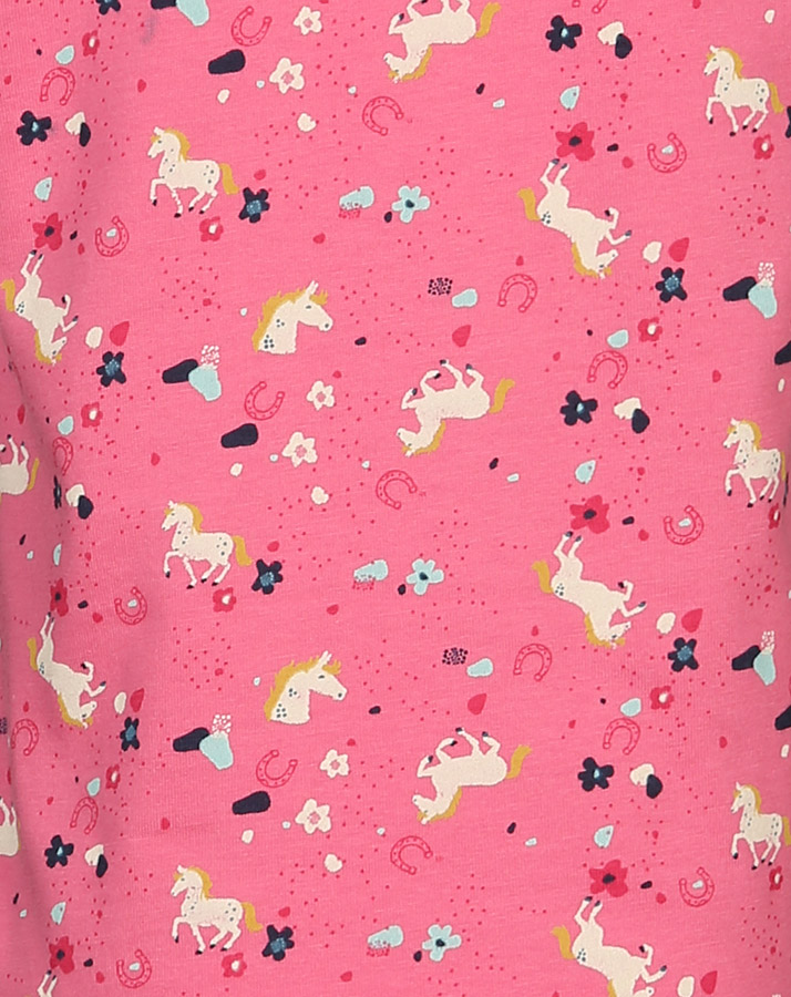 T-Shirt SPARKLING PONY gemustert in pink