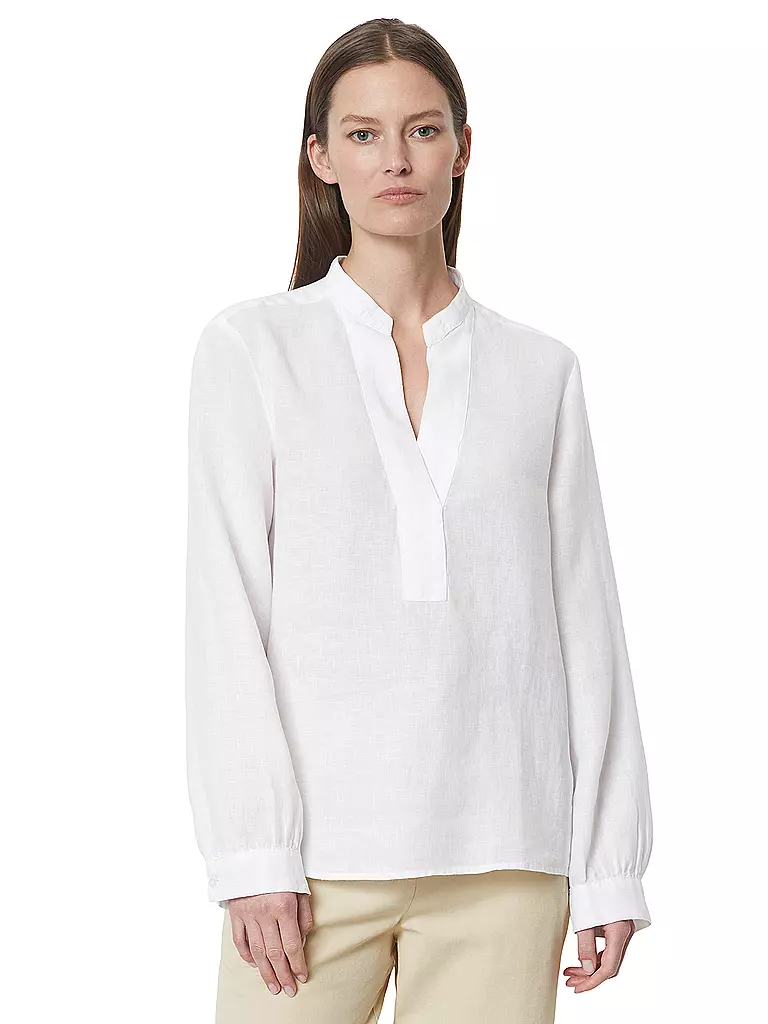 MARC O'POLO Bluse weiss