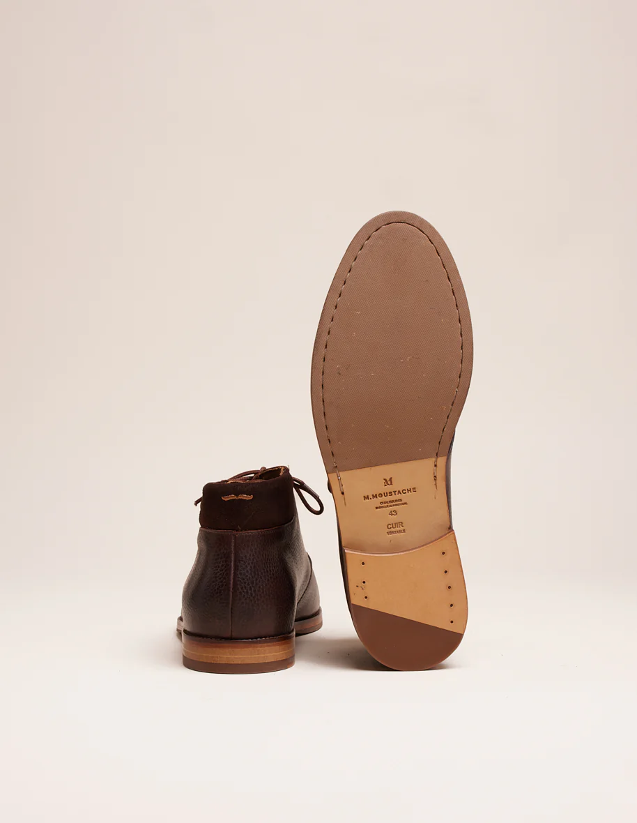 Bottines Gaultier - Pull-up Grainé Marron
