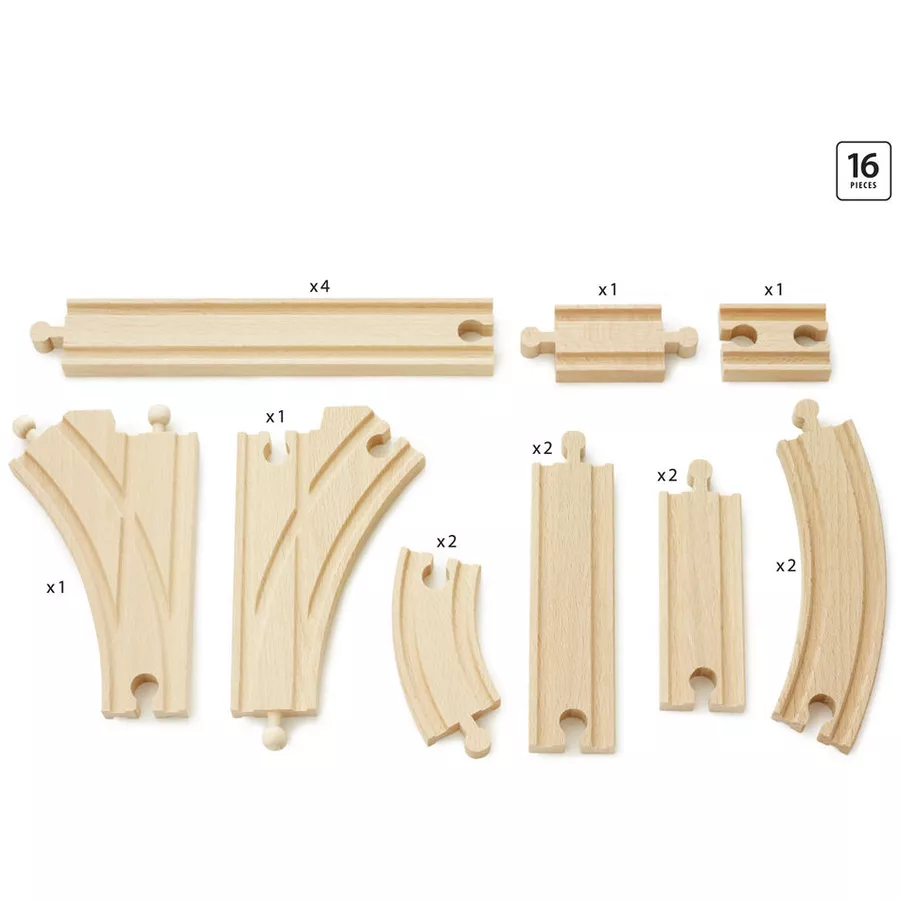 BRIO® WORLD Mittleres Schienensortiment 33402