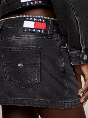 Minissaia jeans Bling Sophie com strass
