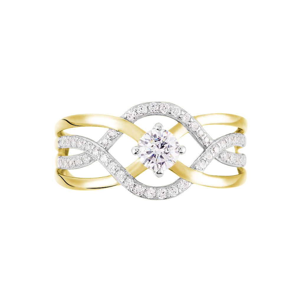 Bague Rozena Or Jaune Oxyde De Zirconium