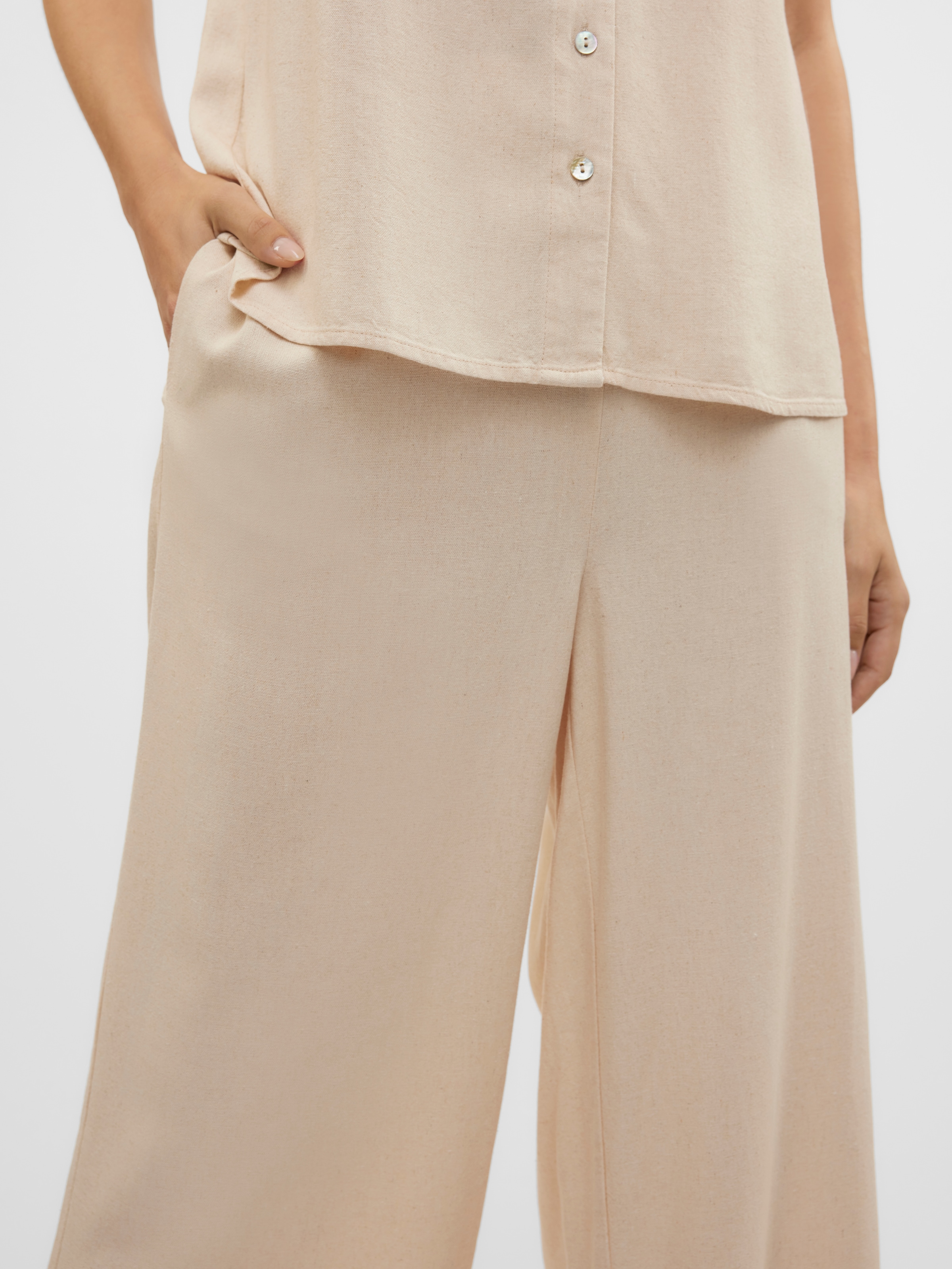 Vero Moda Culotte »VMMYMILO H/W CULOTTE PANT WVN GA«  mit Leinen