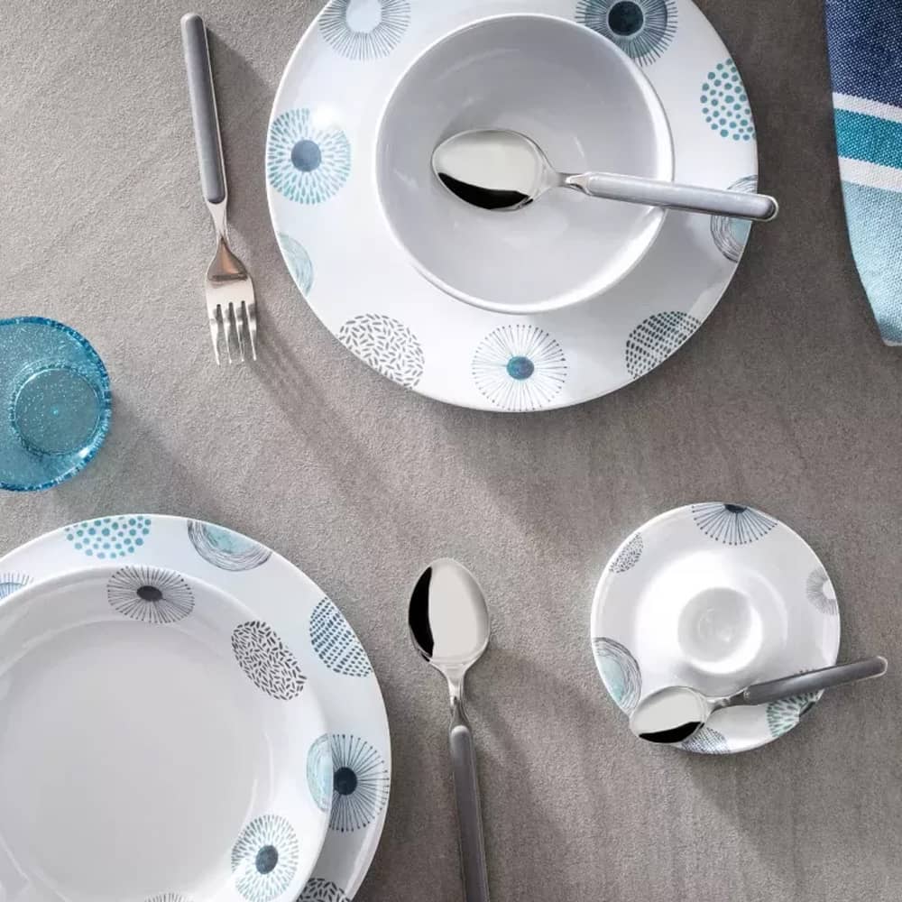 Lot de vaisselle Brunner 8 pièces Deep Sea mélamine Tête-à-Tête
