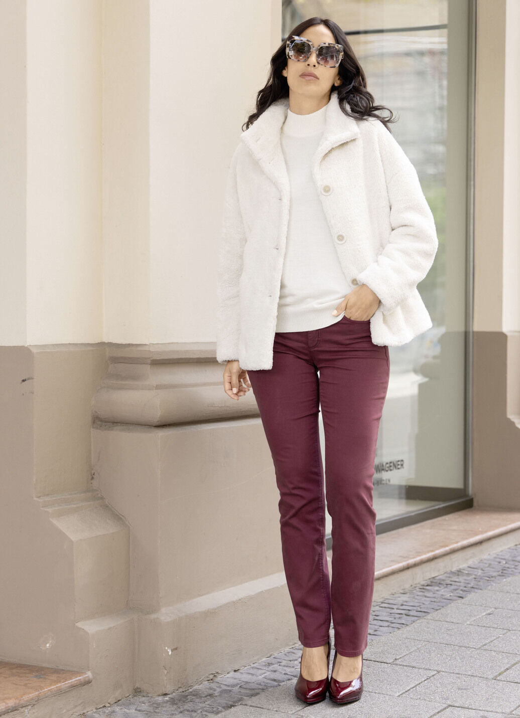 Jacke aus kuschelweichem Plüsch