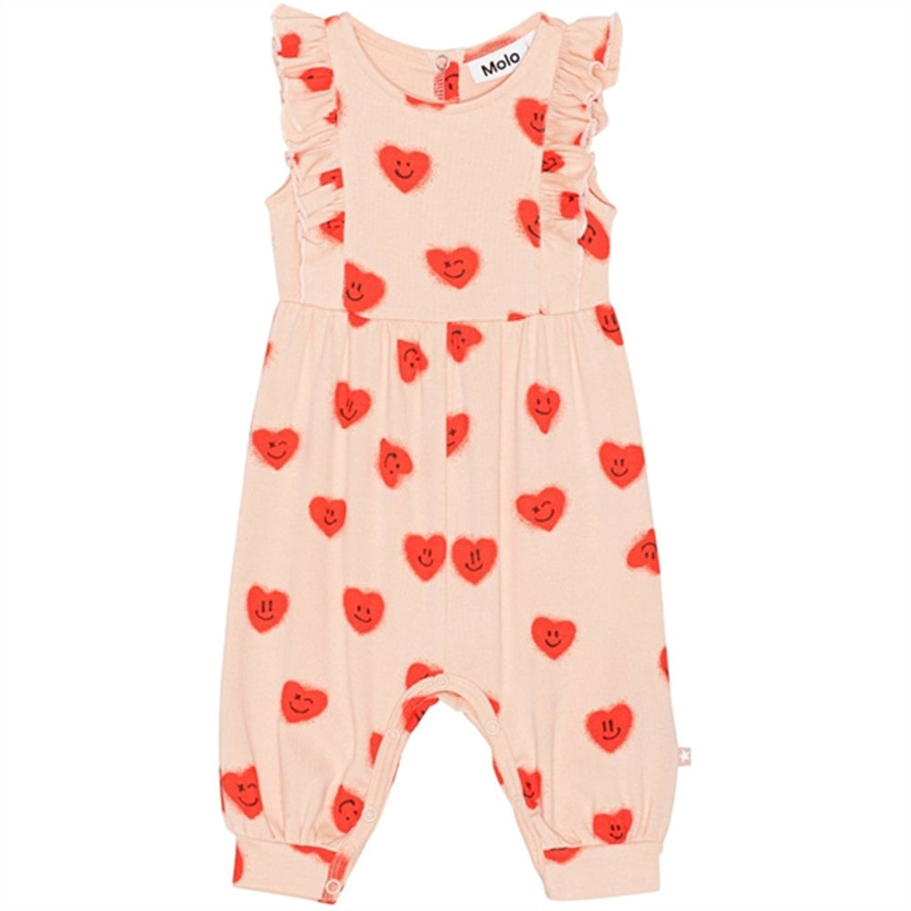 Red Hearts_ Jersey Fallon Kortærmet Heldragt