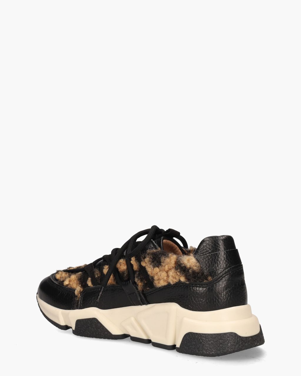 DWRS Label Los Angeles Teddy Zwart/Bruin Damessneakers