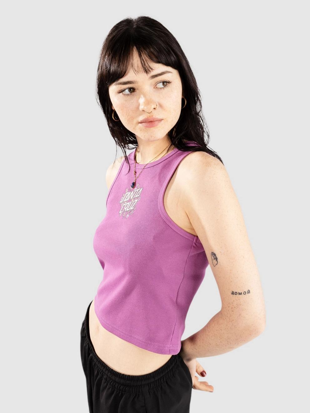 Santa Cruz Sage Floral Dot Tank Top hyper violet