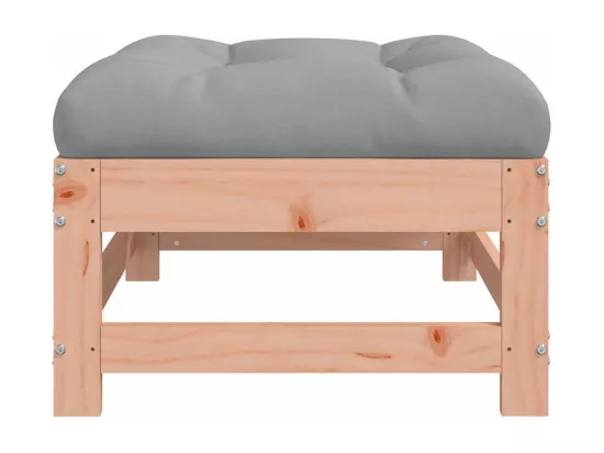 Repose-pied de jardin avec coussin bois massif douglas