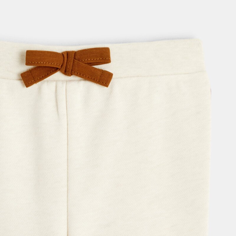 Jogging molleton beige bébé fille Beige