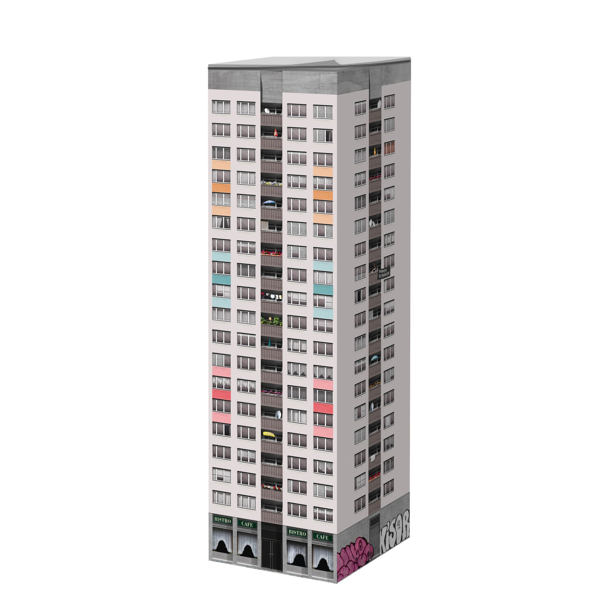Notizblock Paperscraper Plattenbau Berlin
