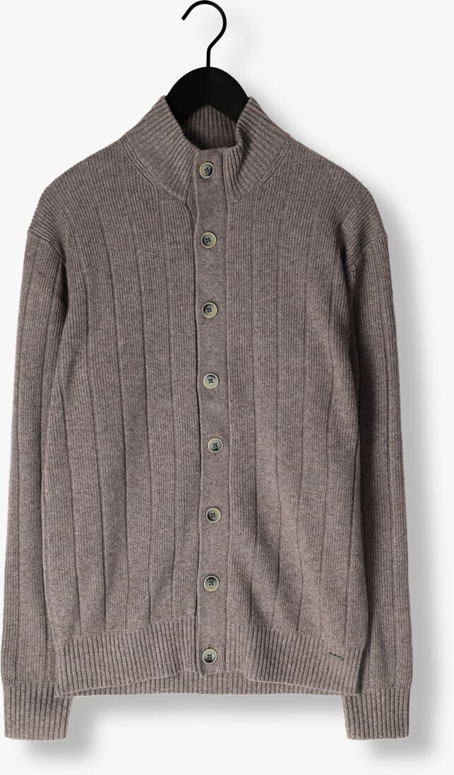 taupe gentiluomo vest cardigan 8 buttons