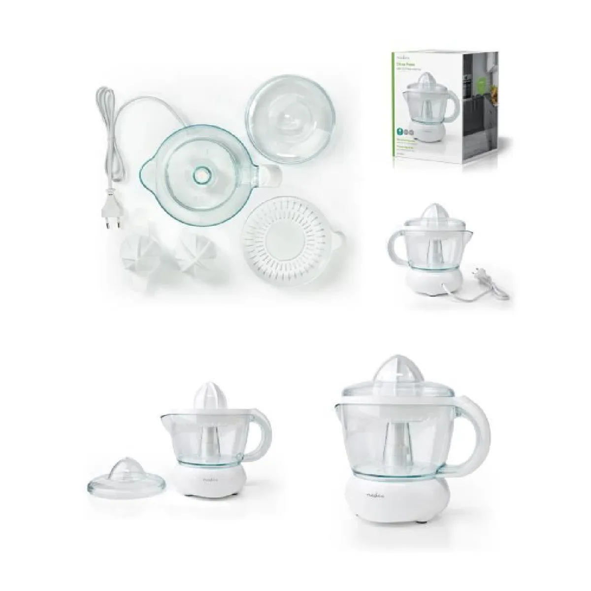 Nedis Presse-Agrumes - Blanc - 30W