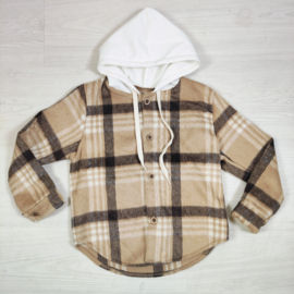 Hooded Check Boys Blouse