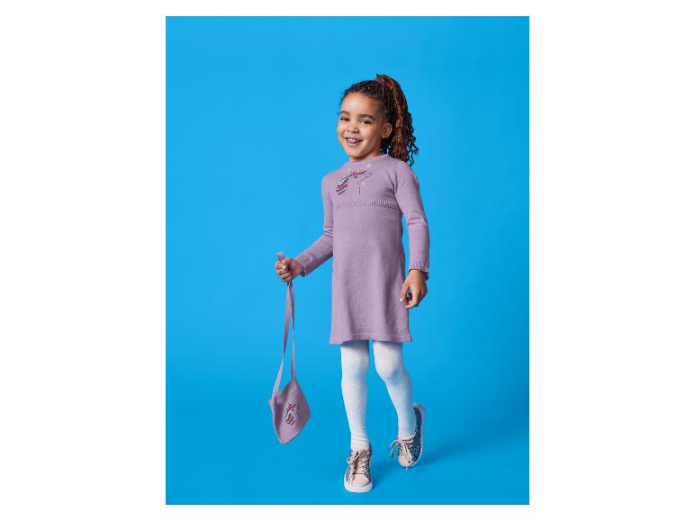 Gebreide kinder jurk met tasje