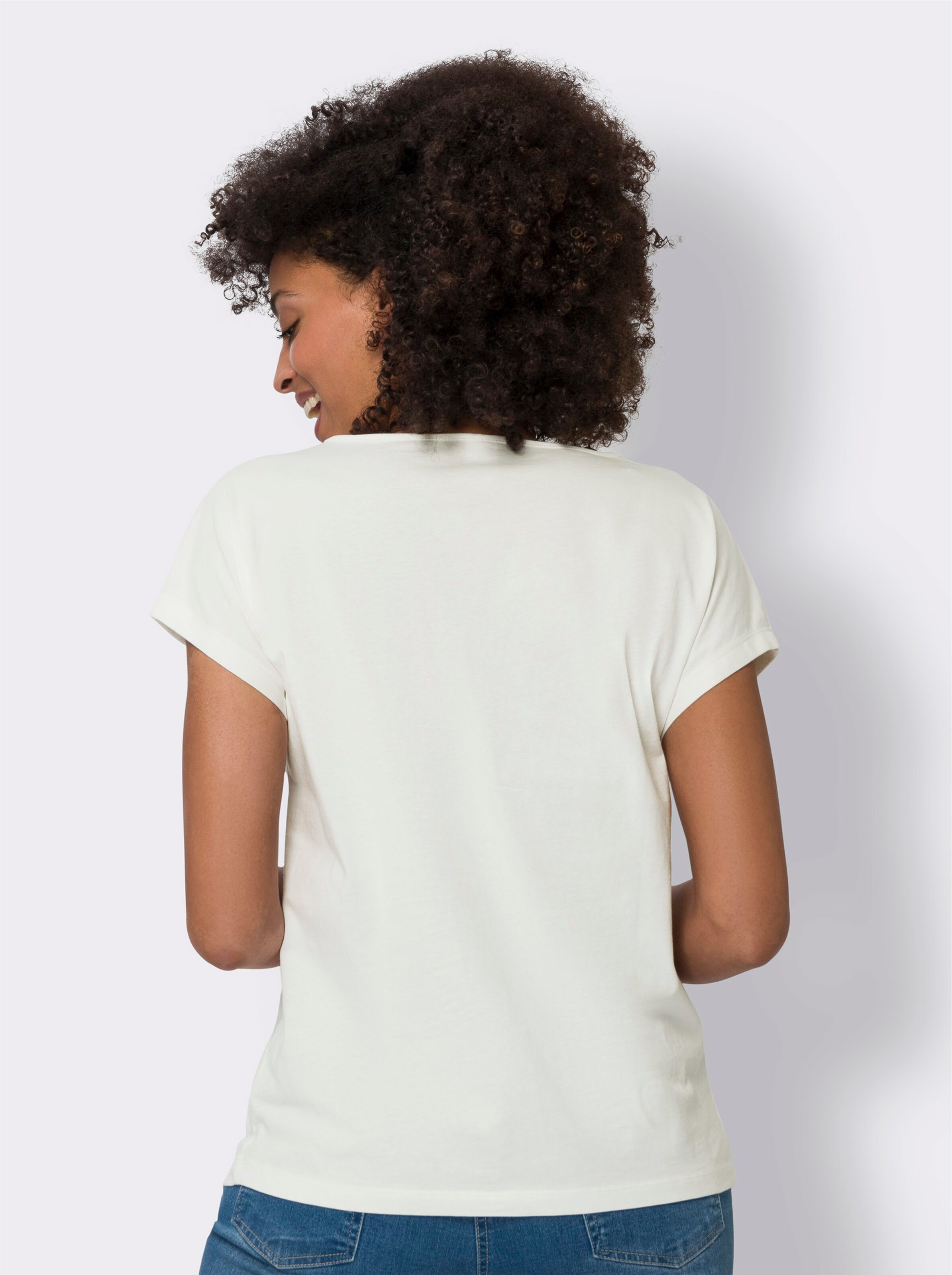 Shirt mit U-Boot-Ausschnitt