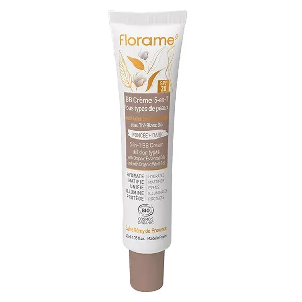 Florame 5-em-1 BB Cream FPS20 Dark Orgânico 40ml