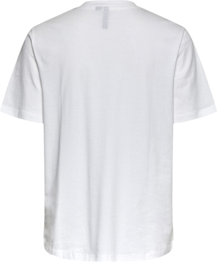 Pieces PCRONDA SS PRINTED T-SHIRT Bright white/forever shining in the