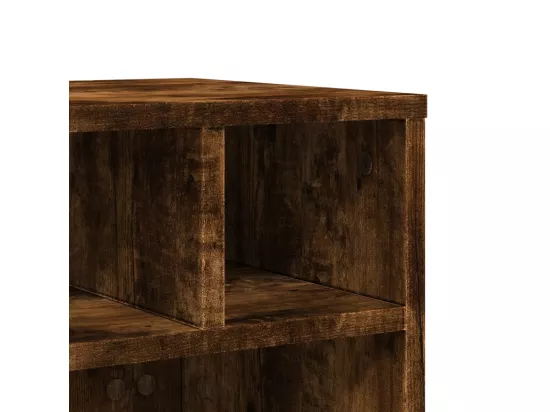 Support d'imprimante avec roulettes chêne fumé 41x32x34,5 cm
