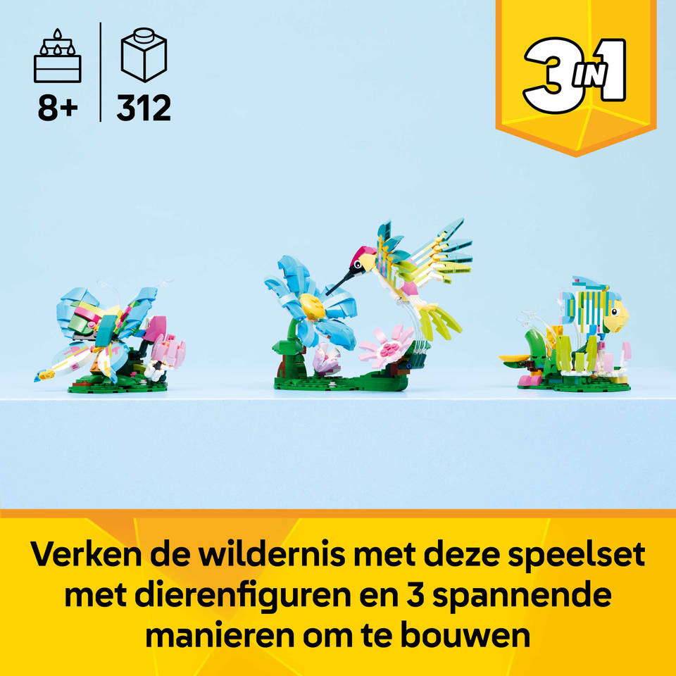 LEGO Creator 3-in-1 wilde dieren: kleurrijke kolibrie 31384