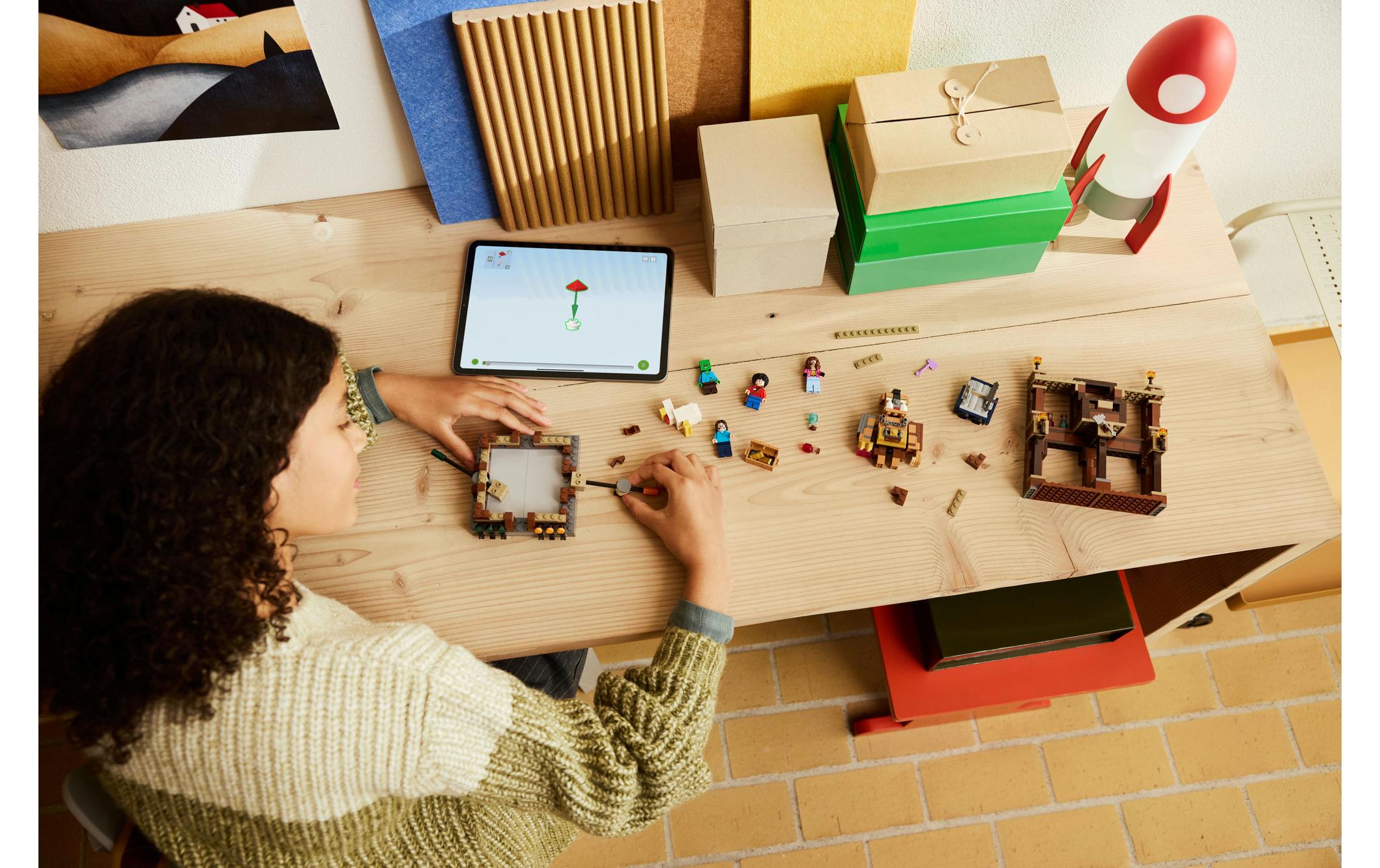 Minecraft Waldanwesen mit Boxring 21272Spielset zum Minecraft Film mit Waldanwesen zum Sammeln