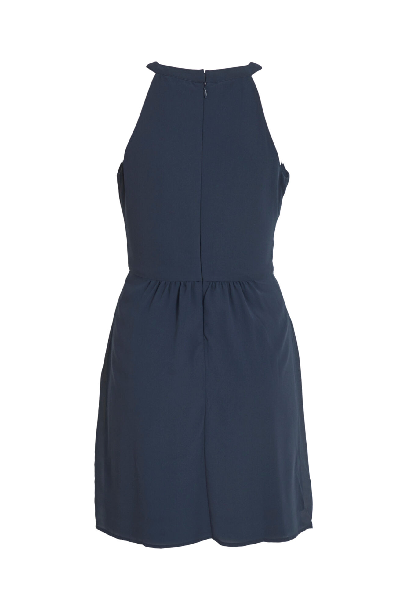 Vestido curto com decote halter - Azul